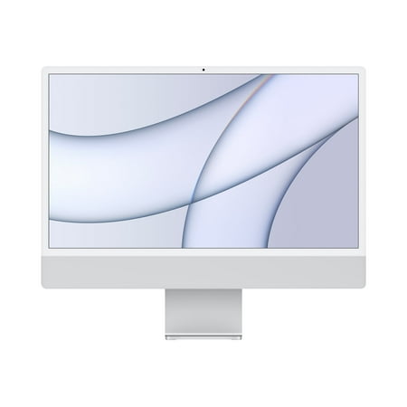 Apple iMac with 4.5K Retina display - All-in-one - M1 - RAM 8 GB - SSD 256 GB - M1 7-core GPU - WLAN: Bluetooth 5.0, 802.11a/b/g/n/ac/ax - macOS Monterey 12.0 - monitor: LED 24" 4480 x 2520 (4.5K) - keyboard: US - silver