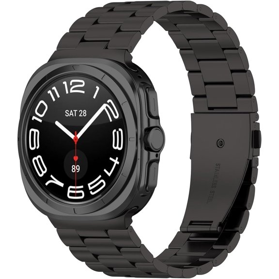 MYKOMI Stainless Steel Bands Compatible with Samsung Galaxy Watch Ultra2 47mm | Metal Strap, No Gap Design, Business & Casual Style, for Wrist 5.5"-8.7", Replacement Wristband for Women Men