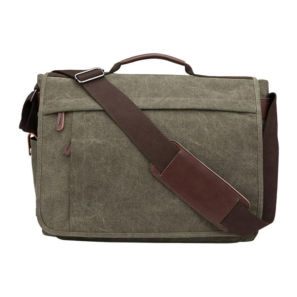 Bolso de hombro para hombre, maletín de negocios para ir al trabajo o para el Día del Padre. De color verde oscuro