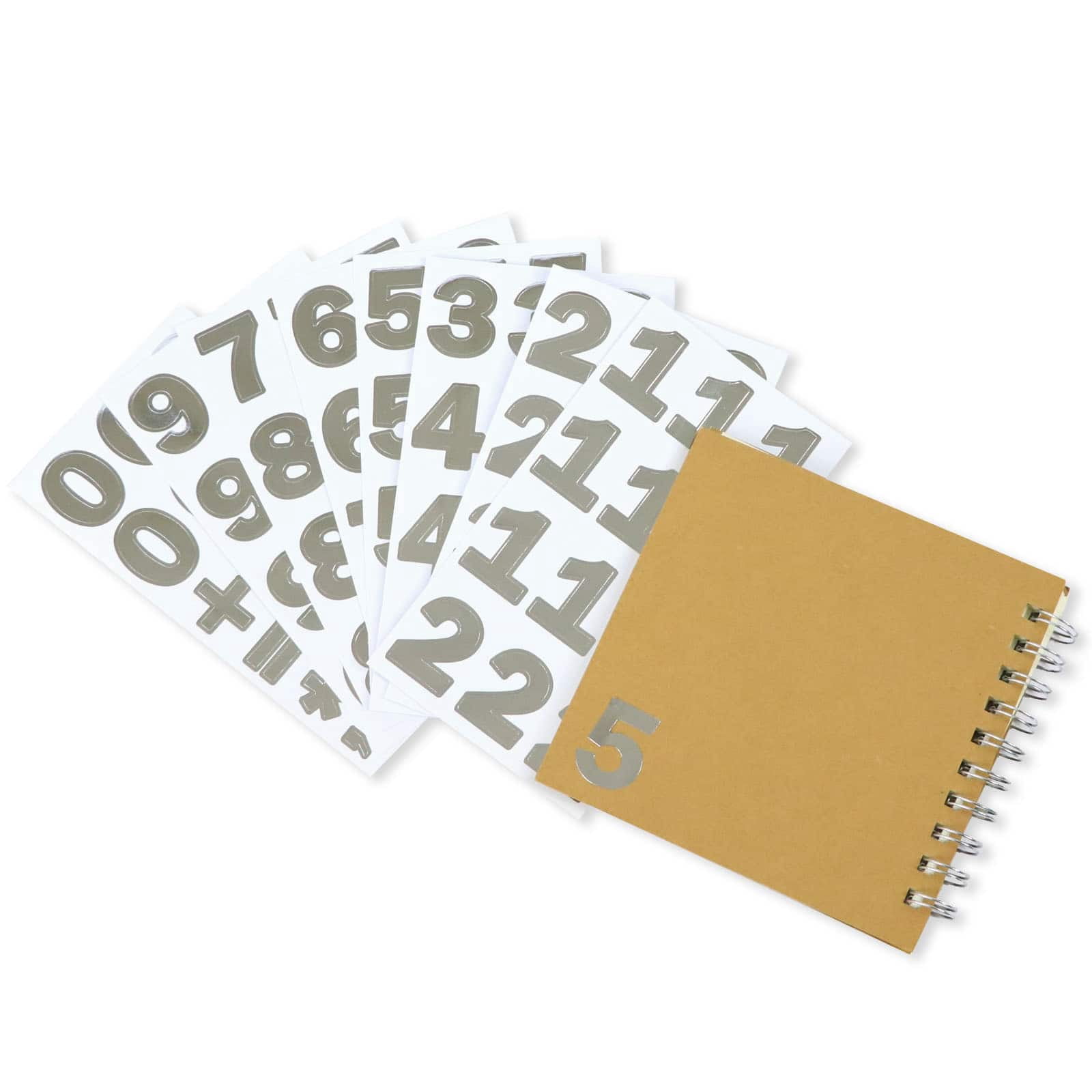 Recollections Silver Foil Number Stickers, 12 Pack