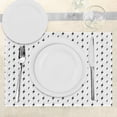 thumbnail image 3 of Ambesonne Modern Place Mats Set of 4, Thunderbolt Zig Zag, Standard Size, Black White, 3 of 6