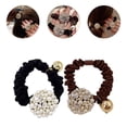 thumbnail image 3 of Miangastore Elastic Hair Band Brown Pearls 2Pcs 3.1X3.1in, 3 of 9