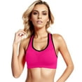 thumbnail image 4 of Sngxgn Sports Bras for Women Seamless Comfortable Yoga Bra with Pads(Hot Pink,M), 4 of 5
