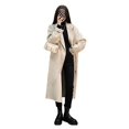 thumbnail image 2 of BAETEUY Women's Woolen Lapel Jacket - Long Sleeve Coat with Front Pockets, 2 of 8