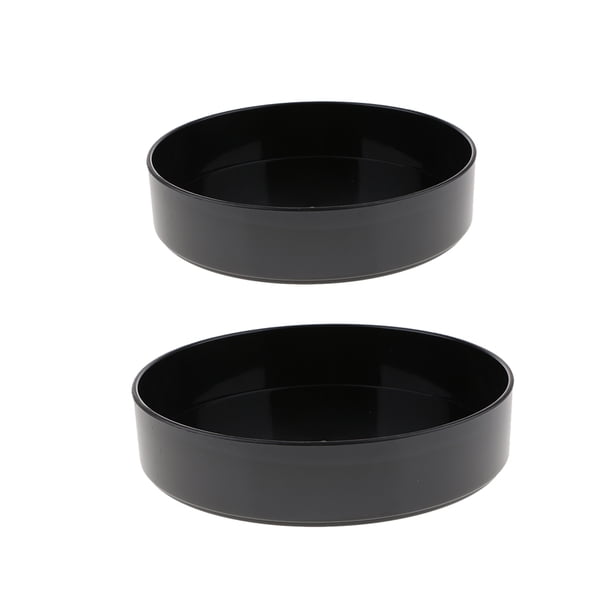 2 Piezas De Plástico Ikebana Suiban Florero Bonsai Contenedor Negro 23 / 28cm Sunnimix Jarrón japonés ikebana