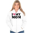 thumbnail image 3 of I Heart My Mom Mother Day Love Unisex Fleece Graphic Zip Up Hoodie Brisco Brands 5X, 3 of 5