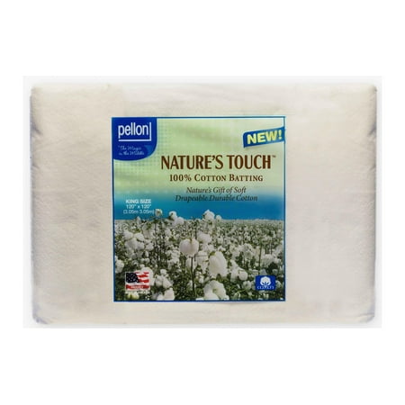 UPC: 0075269000269 | Pellon Natural Cotton Batting. off-White. King 120 x 120 Precut Package
