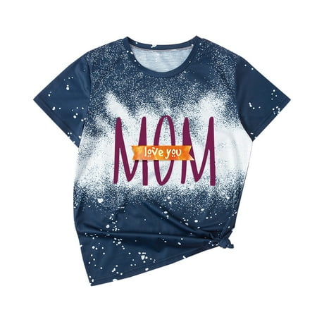 

GWAABD Pajama Gram Pajama Set Women Top Women Day Children Printed Family Kids Letter Clothes Mothers Top Tshirt