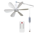 thumbnail image 2 of BotaniNest Portable Ceiling Fan With Remote USB Powered Hanging Fan With Hook For Camping RV Cruise Cabin Tent And Travel Use, 2 of 4