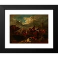 thumbnail image 2 of August Querfurt 14x12 Black Modern Framed Museum Art Print Titled - Battle Scene (18th Century), 2 of 5