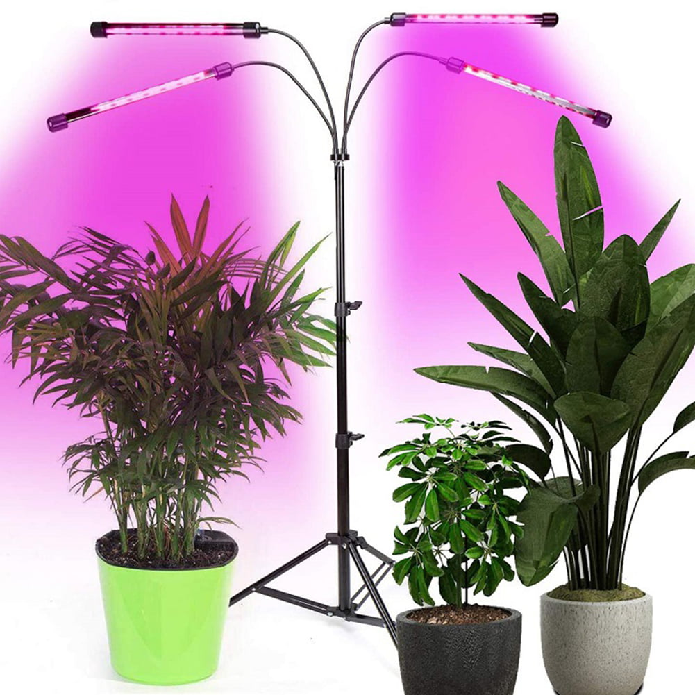 80Leds Adjustable Tripod With Dual Controllers 40W Grow Light For Indoor Plants 