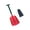 Red, variant on Portable Foldable Snow Shovel With Ergonomic Grip Snow Removal Scoops for Driveway and Hiking Adventure Emergencies Use