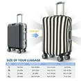 thumbnail image 4 of Xecao Black And White Thick Stripes Print Elastic Luggage Cover, Double-sided Print , Perfect for Travel, Business, and Daily Use (Suitcase Not Included)-Small, 4 of 7