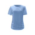 thumbnail image 5 of Tops for Women Dressy Casual Puff Short Sleeve T Shirts O Neck Top T Shirt, 5 of 7