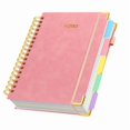 thumbnail image 1 of Cuaderno de Espiral con Separadores, Organizador de  B5 de 150 Páginas con Líneas para la Universidad, Cuaderno Grande con Líneas para Personas en Rosa, 1 of 1