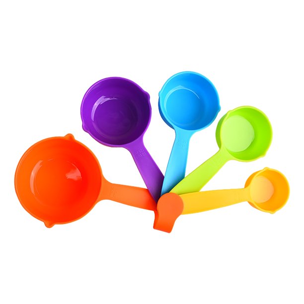 Dtydtpe Rainbow Measuring Cup 5 Piece Set Gram Weighing Spoon Scale