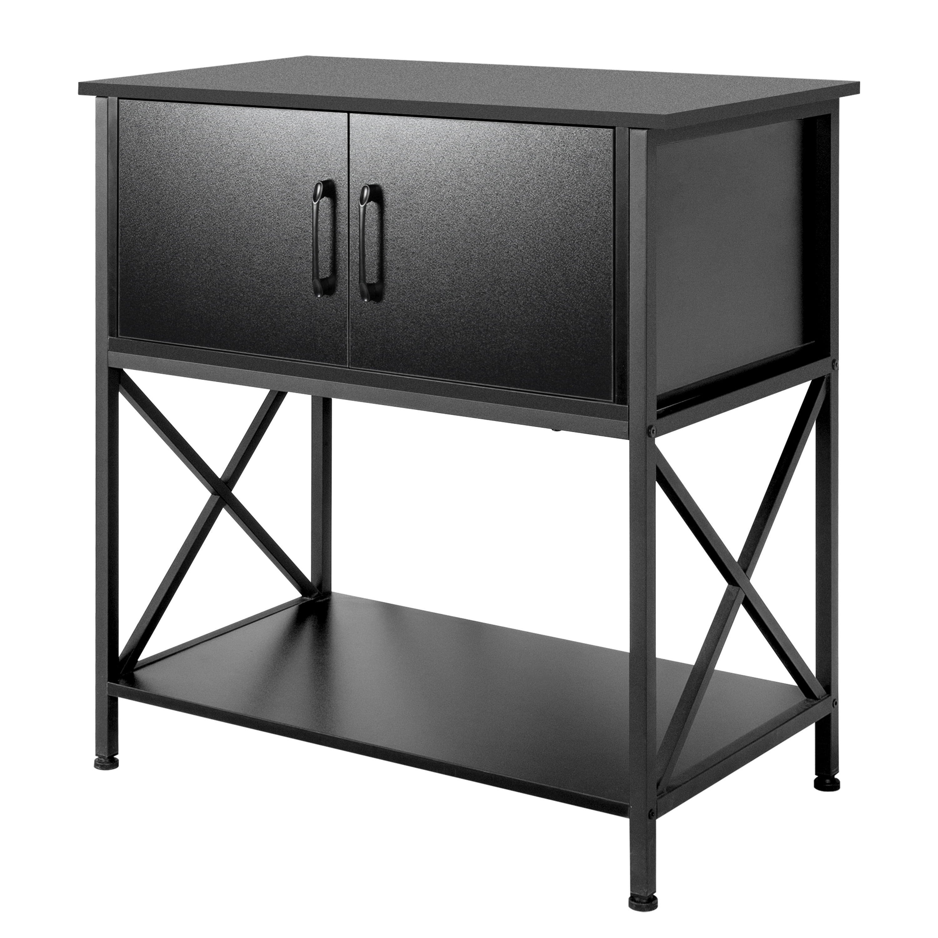 20-30 Gallon Aquarium Stand, Fish Tank Stand with Cabinet Storage for Fish Tank Accessories Storage, Metal Turtle Reptile Tank Stand Terrarium Stand, 30.7" L*16.5" W Tabletop, Black