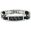 Stainless Steel Men's Bracelet with Black Plating, 8.5"
