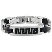 Stainless Steel Men's Bracelet with Black Plating, 8.5"