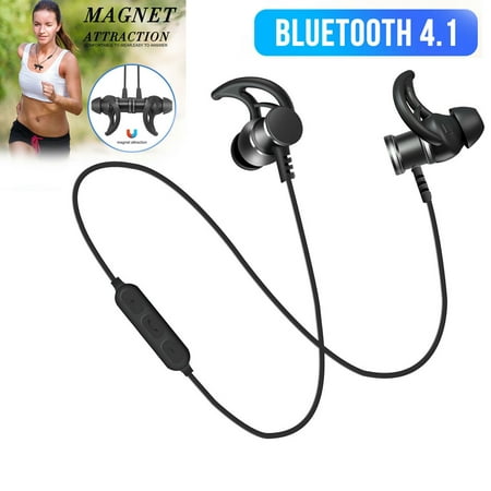 Wireless Headphones, Magnetic Bluetooth Earbuds, Sport In-Ear Bluetooth Earbuds, Built-in Mic, Stereo Sound, Noise Cancelling IPX4 Waterproof Sweatproof Wireless Earbuds for Running (Best Bluetooth Headphones For Exercise)