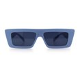 thumbnail image 5 of Womens Minimal Rectangle Cat Eye Retro Thick Plastic Urban Sunglasses Blue - Black, 5 of 8