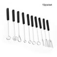 thumbnail image 2 of tredstone 10Pcs Chocolate Dipping Fork Stainless Steel DIY Cake Dipping Tools High Strength Durable Barbecue Forks Decorating Tool Home, 2 of 4