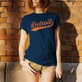 thumbnail image 6 of UGP Campus Apparel Detroit City Baseball Script Basic Cotton T-Shirt - Medium - Navy, 6 of 6