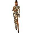 thumbnail image 3 of Robe Fendue Demi-Manche Mode Femme Vêtements d'Été Combinaison Robe d'Anniversaire, 3 of 4