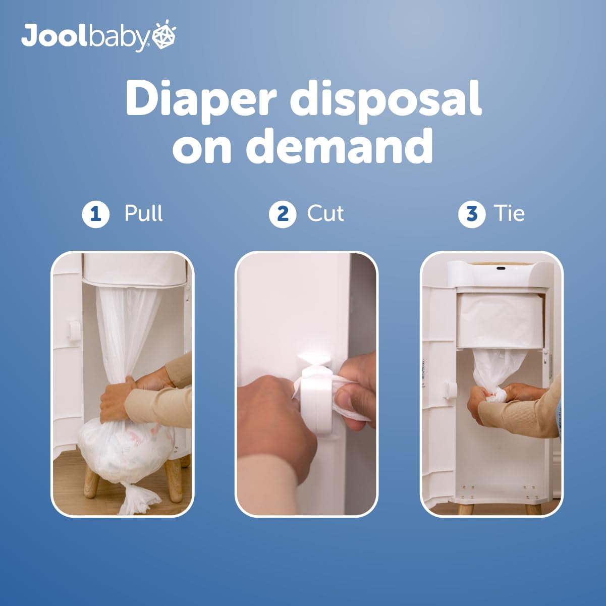 SMARTWAVE Diaper Pail Refill Liners (4-Pack) – Continuous Liner System - Unscented, Lasts Up to 1980 Diapers
