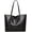 Black, variant on CoCopeaunts Large Capacity Shoulder Bag for Women Soft Faux Leather Tote Bag Top Handle Handbag Retro Satchel