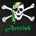 thumbnail image 3 of CafePress - Arrish Irish Pirate Skull And Crossbones Long Slee - Long Sleeve Dark T-Shirt, 3 of 4