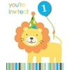 Baby Animals 1st Birthday Boy Invitations (8-pack) - Party Supplies
