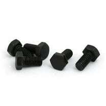 5pcs M8x16mm Thread 12.9 Grade External Hex Head Left Hand Screw Bolt Black