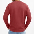 thumbnail image 6 of Men's Knit Round Neck Long Sleeve T-Shirt, Fashion Casual Pullover for Daily and Weekend Wear, Soft Stretchy Fabric Red L, 6 of 9