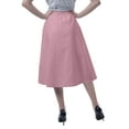 thumbnail image 4 of Moomaya Womens Below Knee Length A-Line Skirt Front Button Casual Skirt w/ Pockets, 4 of 6