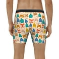 thumbnail image 4 of Cauagu Small Animals with Knit Hat Pattern Print Men's Boxer Briefs, Funny & Cute Underwear Elastic Waistband Briefs Ideal Gift for Men,1-Pack, 4 of 7