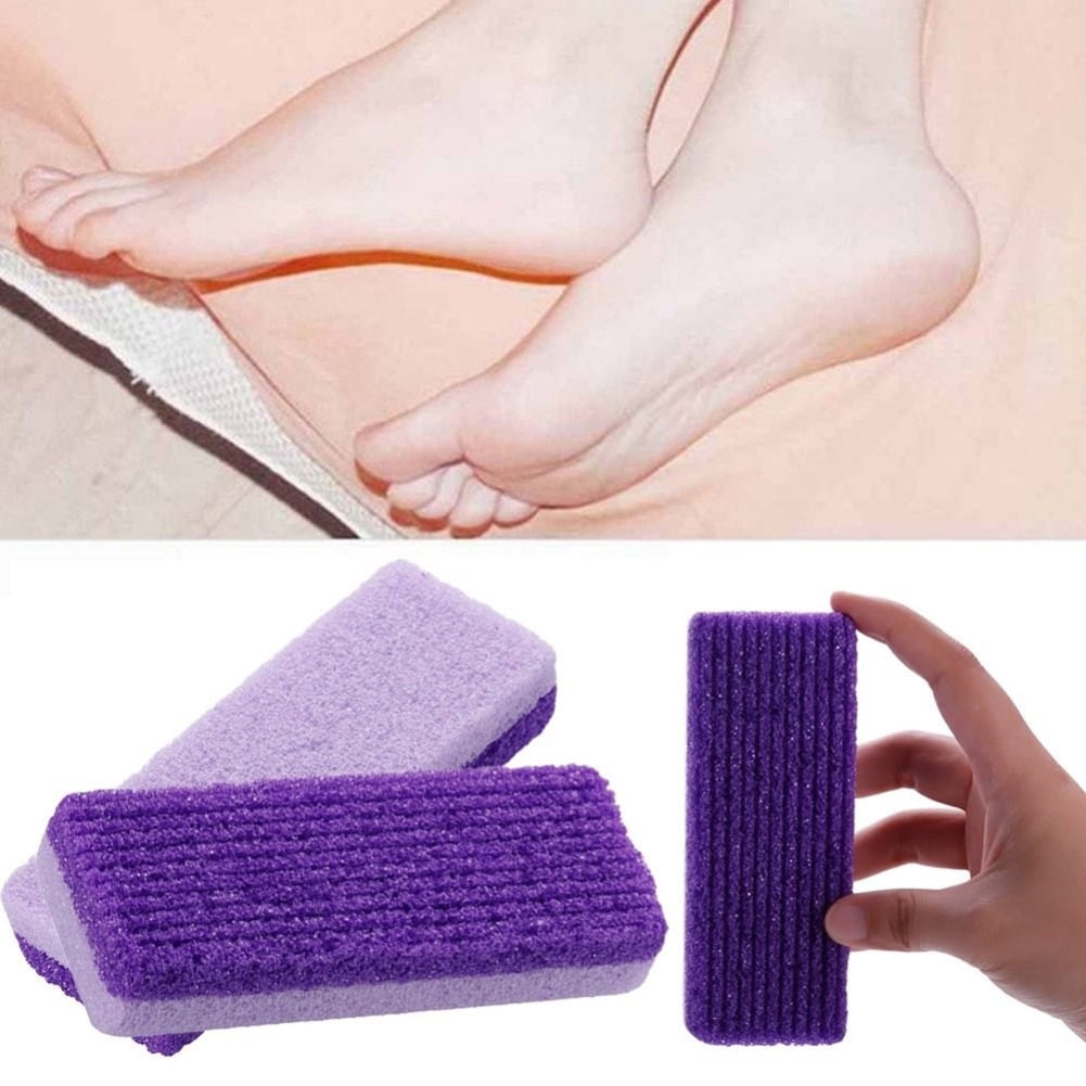 Slick- Pumice Stone for Feet Callus Remover, 4 Pack, 2 Colors