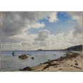 thumbnail image 3 of Vilhelm Kyhn 24x19 Black Modern Framed Museum Art Print Titled - The North Coast of Zealand Overlooking Kronborg (1880), 3 of 5