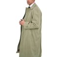 thumbnail image 2 of Men's Single Breasted Beige Long Trench Coat Jacket With Removable Belt & Liner, 2 of 10