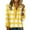 YellowB&011230R, variant on Garbnen Henley Tops for Women Plaid Spring Summer Women Long Sleeve Shirts Dressy Casual Basic Button Pullover Tops for Women