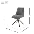 thumbnail image 2 of New Pacific Direct Viona Chenille Swivel Dining Side Chair (Seat), (Set of 2), 2 of 11