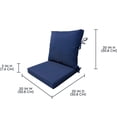 thumbnail image 5 of Better Homes & Gardens 20" x 20" Premium Navy Outdoor Dining Chair Cushion, 5 of 10