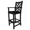 Chippendale 30" Bar Stool, Black