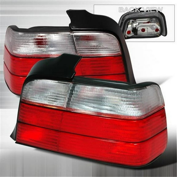 3 Series Altezza 4 Door Tail Lights for 92 to 98 BMW E36, Red & Clear - 15 x 20 x 30 in.