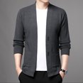 thumbnail image 3 of Suéteres de punto nuevos para hombre, de primavera y otoño, de alta calidad, informales, versátiles, sueltos, tipo cárdigan, chaqueta, 3 of 5