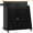 Black, variant on HOMCOM Rolling Kitchen Island, Kitchen Cart with Rubberwood Top, Spice Rack
