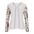 thumbnail image 4 of Vestes pour Femmes, Cardigan pour Femmes, Cardigan en Dentelle Imprimée Décontracté Mode à Manches Longues, Manteaux pour Femmes, Longs Cardigans pour Femmes, 4 of 5