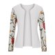 thumbnail image 4 of Puntoco Chaqueta Tipo Cárdigan De Manga Larga Con Estampado De Encaje Para Mujer, Informal, A La Moda, Abrigo, 4 of 5