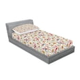 thumbnail image 2 of Ambesonne Mexican Fitted Sheet & Pillow Sham Set, Colorful Nature Ethnic, Twin, Multicolor, 2 of 2