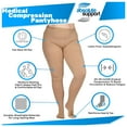 thumbnail image 3 of Made in USA - Opaque Compression Tights for Women 20-30mmHg - Beige, XL, 3 of 11